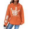 Bullying Prevention Awareness Be Kind It’s Really Not That Hard End Bullying Courage Unity Peace Inclusion Choose Kindness Waffle Hoodie