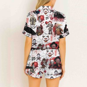 Horror Movie Satin Short Pajamas1