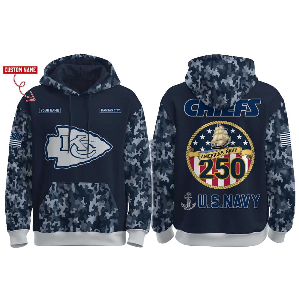 Chiefs US Navy 250th Birthday Celebration Hoodie 2025 Chiefs US Navy 250th Birthday Celebration Hoodie 2025