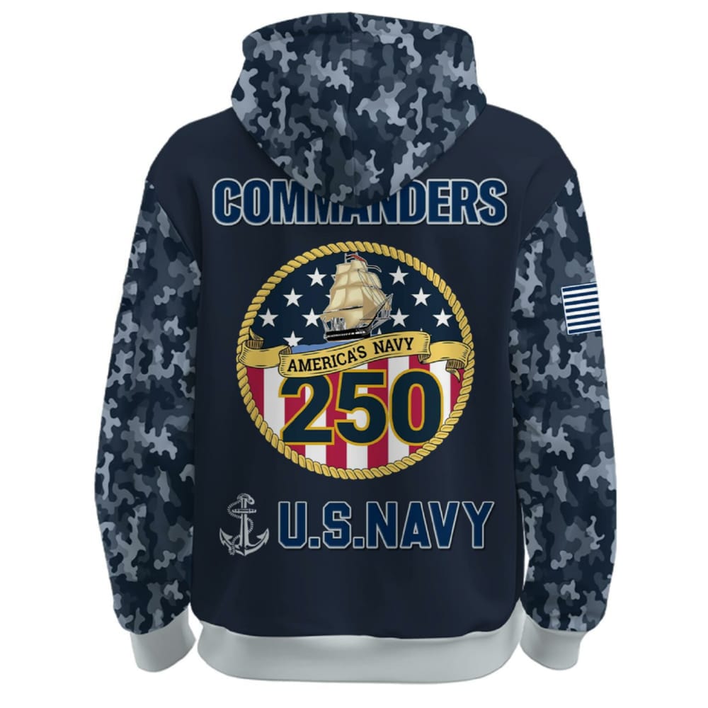 Commanders US Navy 250th Birthday Celebration Hoodie 2025 Commanders US Navy 250th Birthday Celebration Hoodie 2025