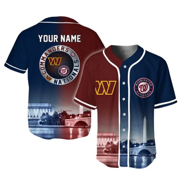 Commanders x Nationals Customized Baseball Jersey