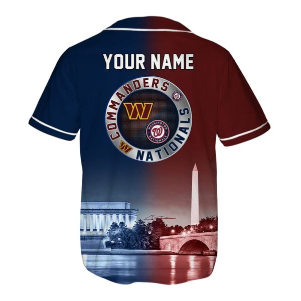 Commanders x Nationals Customized Baseball Jersey