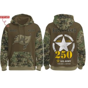 Buccaneers US Army 250th Birthday Celebration Hoodie 2025