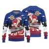 Cubs Funny DJ Santa Ugly Christmas Sweater