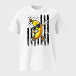 Dabbing Banana Retro American Flag Shirt