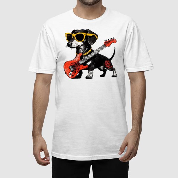 Dachshund Rocker Vintage T-shirt