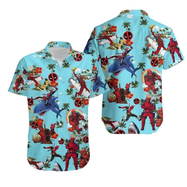 Deadpool Summer Vacation Aloha Hawaiian Shirt