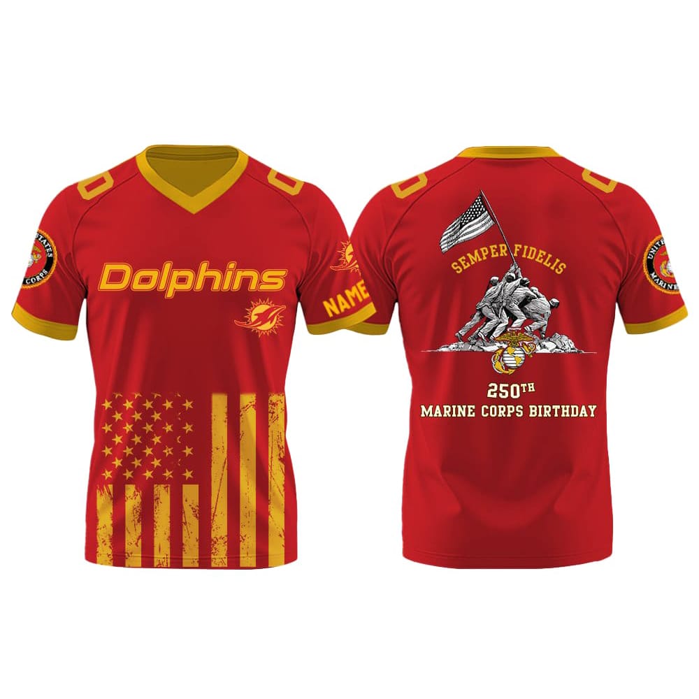 Dolphins 250th Marine Corps Birthday 2025 Jersey Dolphins 250th Marine Corps Birthday 2025 Jersey