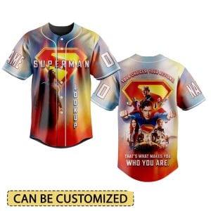 Superman Look Up Your Choices Your Actions Thats What Makes You Who You Are Baseball Jersey