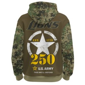 Lions US Army 250th Birthday Celebration Hoodie 20252