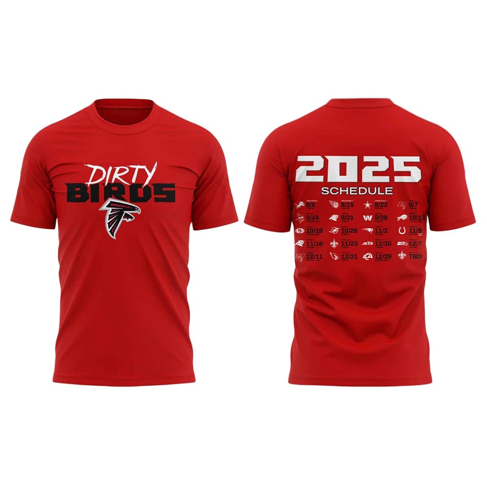 Falcons 2025 Schedule Shirt Falcons 2025 Schedule Shirt