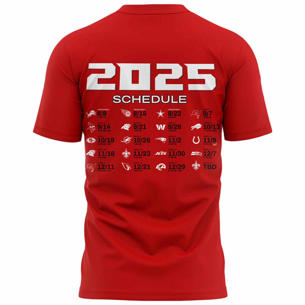Falcons 2025 Schedule Shirt Falcons 2025 Schedule Shirt