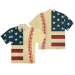 Flag Tennis Short Sleeve Hawaiian Shirt
