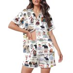 Friends Tv Series Satin Short Pajamas