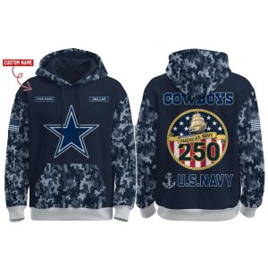 Cowboys US Navy 250th Birthday Celebration Hoodie 2025
