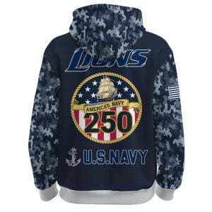 Lions US Navy 250th Birthday Celebration Hoodie 20252