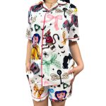 Halloween Coraline Satin Pajamas Set