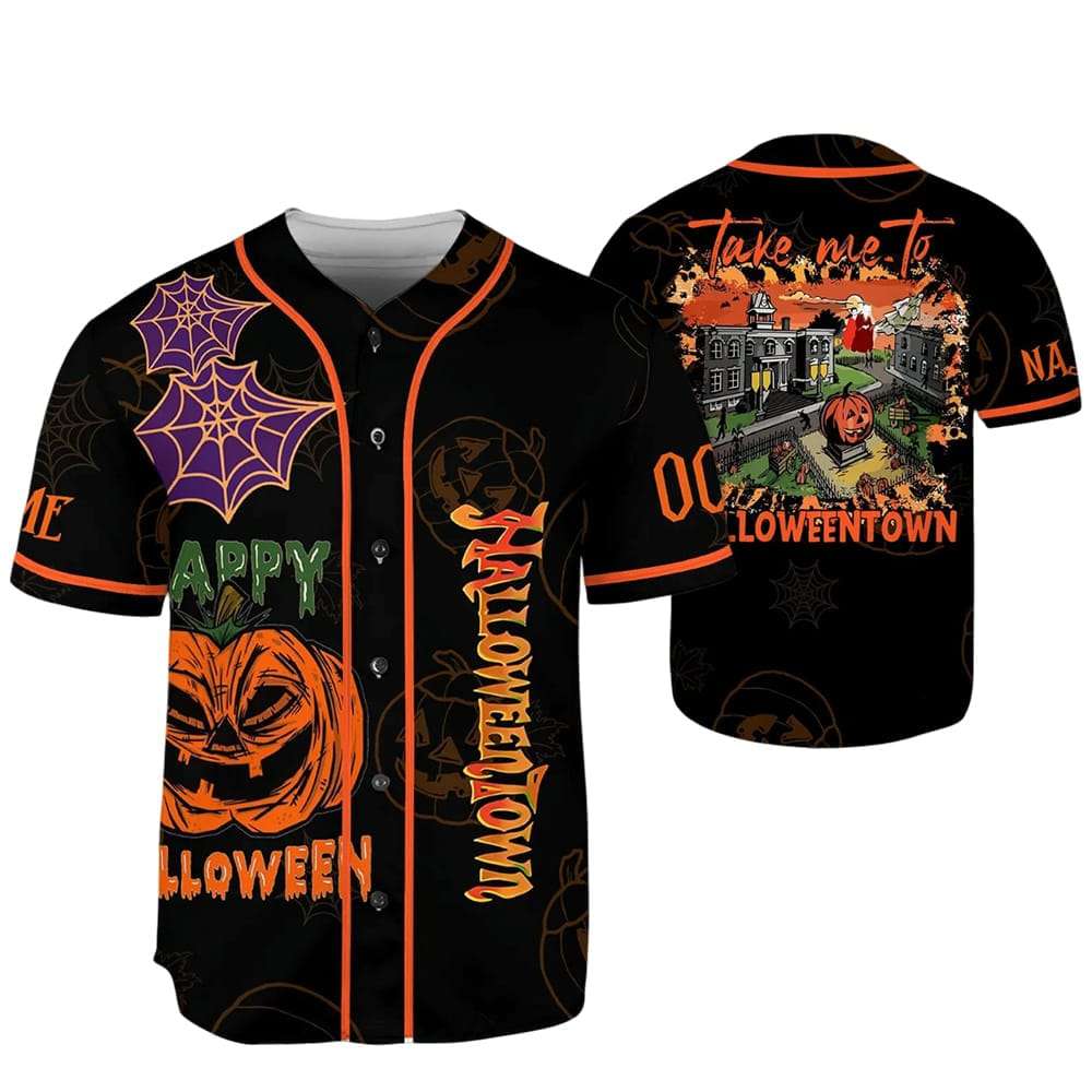 Halloween Take Me To Hometown Custom Baseball Jersey Halloween Take Me To Hometown Custom Baseball Jersey