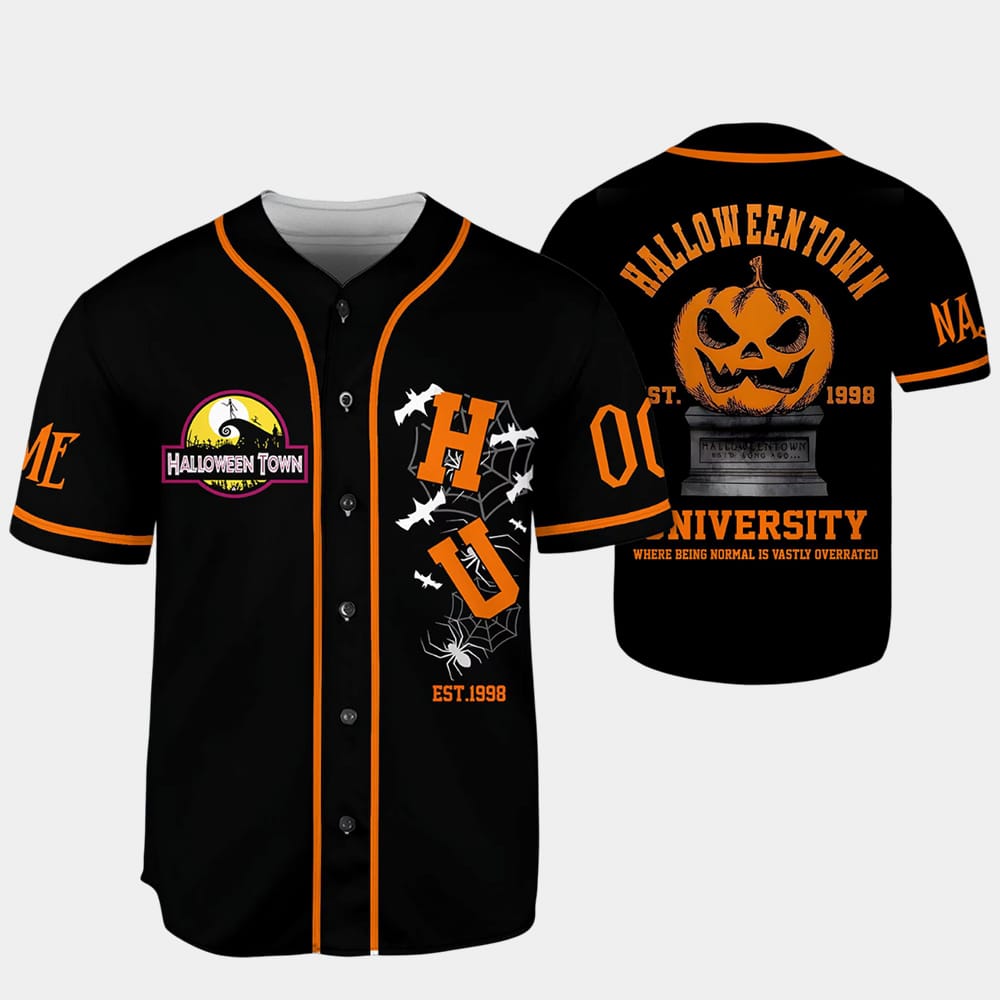 Halloween Town University Custom Baseball Jersey Halloween Town University Custom Baseball Jersey