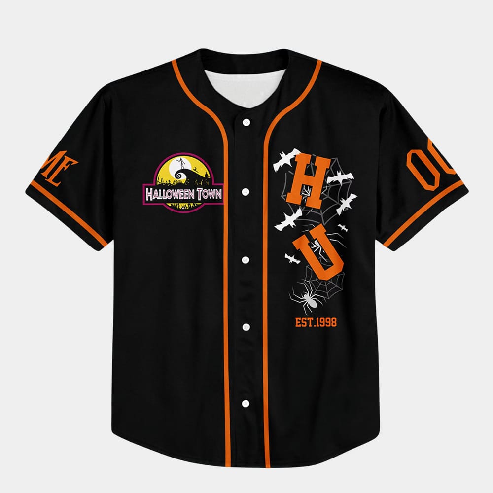 Halloween Town University Custom Baseball Jersey Halloween Town University Custom Baseball Jersey