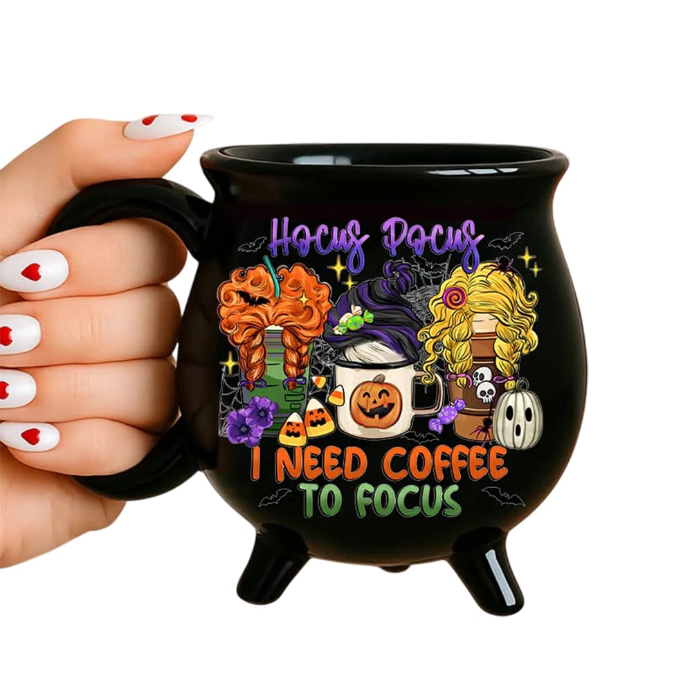 Hocus Pocus I Need Coffee To Focus Cauldron Mug Hocus Pocus I Need Coffee To Focus Cauldron Mug