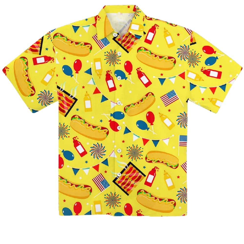 Hot Dog 4th Of July Hawaiian Shirt Hot Dog 4th Of July Hawaiian Shirt