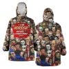 I Like Horror Movies And Maybe 3 People Halloween Blanket Hoodie