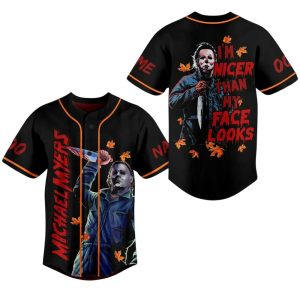 Michael Myers I’m Nicer Than My Face Looks Custom Name Jersey