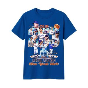 253 HR Peter Alonso Mets Signature Shirt 1