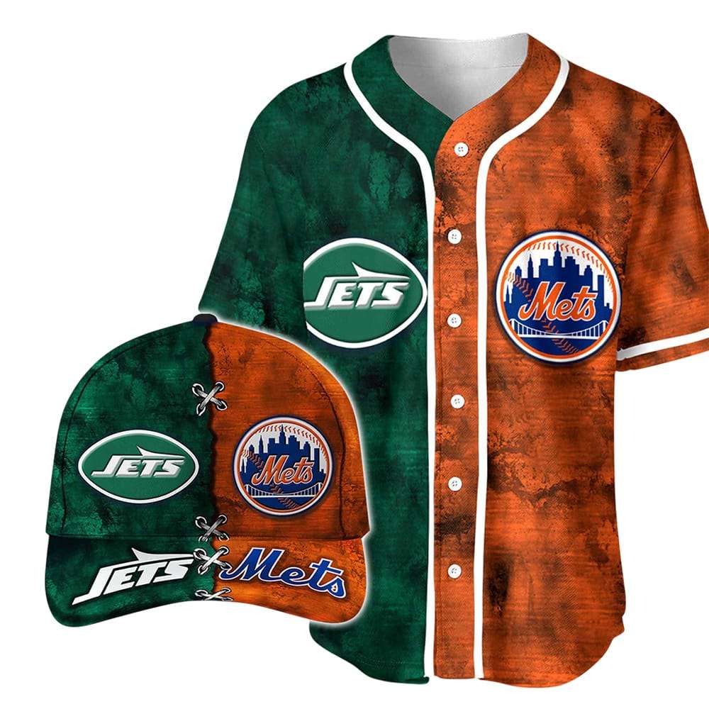 Jets x Mets Customized Jersey Cap Jets x Mets Customized Jersey Cap