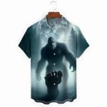 Jungle Bigfoot Giant Foot Print Men's Pocket Short Sleeve Shirts