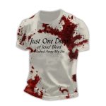 Just One Drop Of Jesus Blood Washed Away My Sin Bloody Halloween Shirt