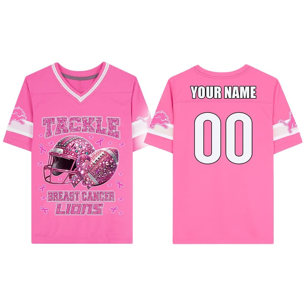 Lions x Breast Cancer Awareness Game Night Football Jersey 2025 Lions x Breast Cancer Awareness Game Night Football Jersey 2025