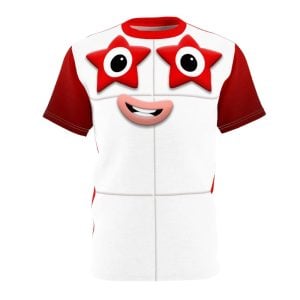Number Ten White And Red Blocks Costume Shirt2