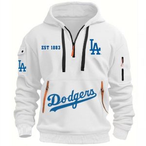 Personalized Dodgers Est 1883 Hoodie Half Zipper