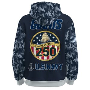 Giants US Navy 250th Birthday Celebration Hoodie 20252