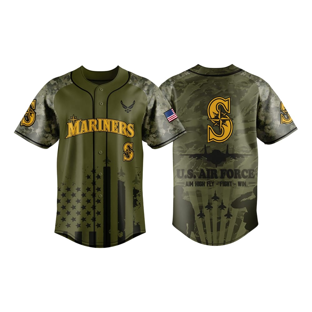 Mariners US Air Force 75th Anniversary Baseball Jersey 2025 Mariners US Air Force 75th Anniversary Baseball Jersey 2025