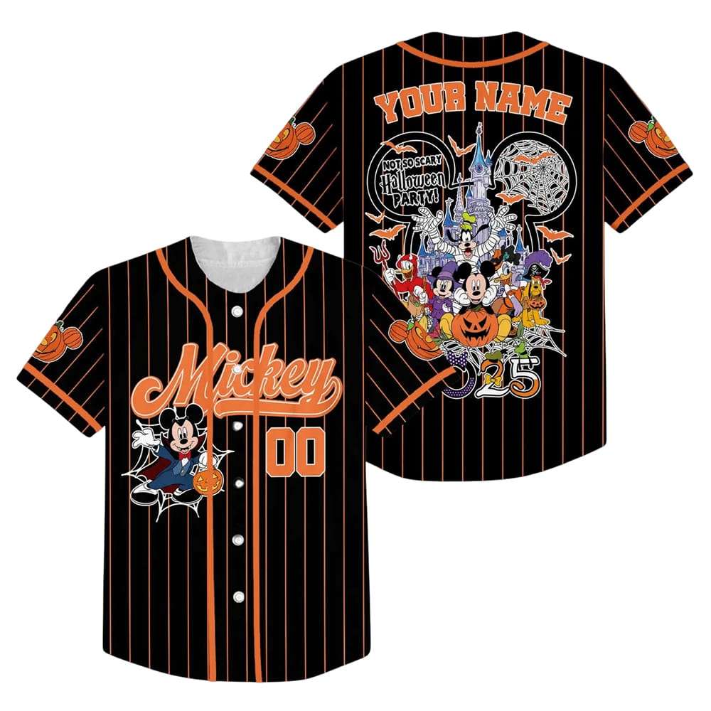 Mickey Not So Scary Halloween Baseball Jersey Mickey Not So Scary Halloween Baseball Jersey