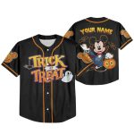 Mickey Trick Or Treat Custom Name Baseball Jersey
