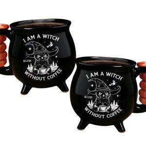 Personalized I Am A Witch Without Coffee Halloween Cauldron Mug1