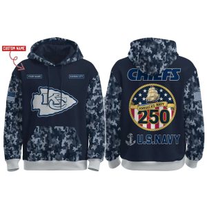 Chiefs US Navy 250th Birthday Celebration Hoodie 2025