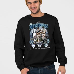 The Mariners Griffey Martinez Ichiro Thank You For The Memories Shirt 3
