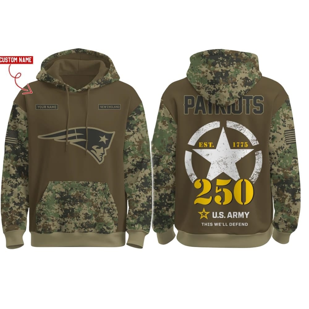 Patriots US Army 250th Birthday Celebration Hoodie 2025 Patriots US Army 250th Birthday Celebration Hoodie 2025