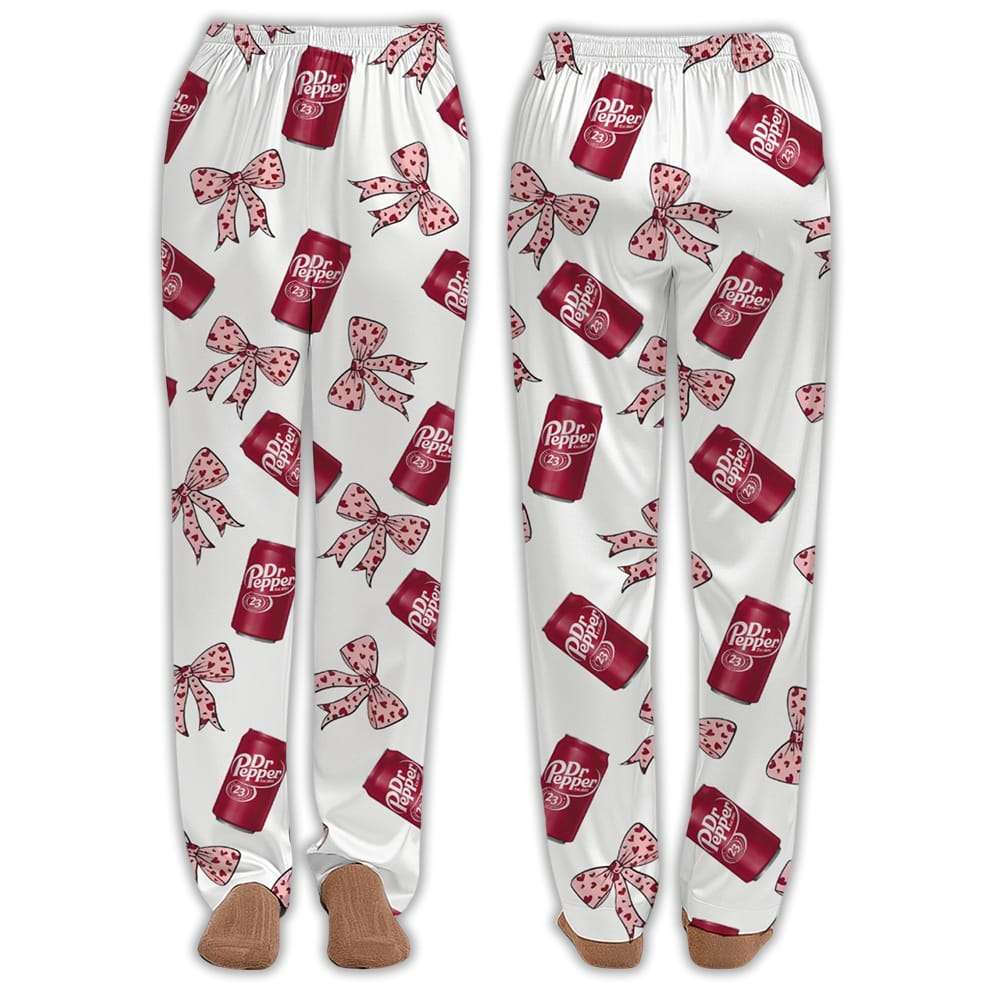 Pepper Drink Pink Coquette Bow Satin Pajamas Pants Pepper Drink Pink Coquette Bow Satin Pajamas Pants