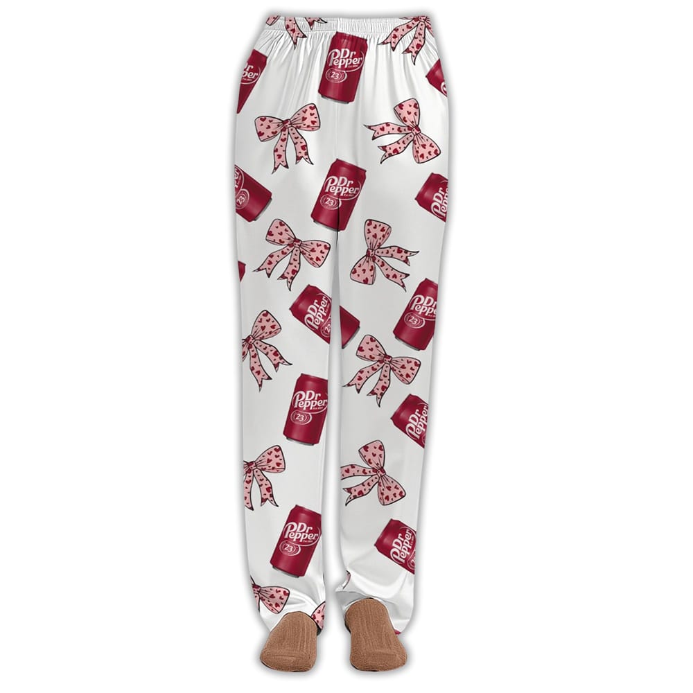 Pepper Drink Pink Coquette Bow Satin Pajamas Pants Pepper Drink Pink Coquette Bow Satin Pajamas Pants