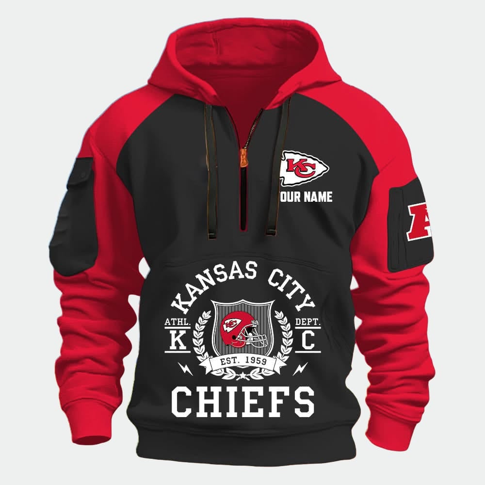 Personalized Chiefs Est 1959 Athl Dept Quarter Zip Hoodie Personalized Chiefs Est 1959 Athl Dept Quarter Zip Hoodie
