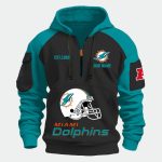 Personalized Dolphins Est 1965 Quarter Zip Hoodie