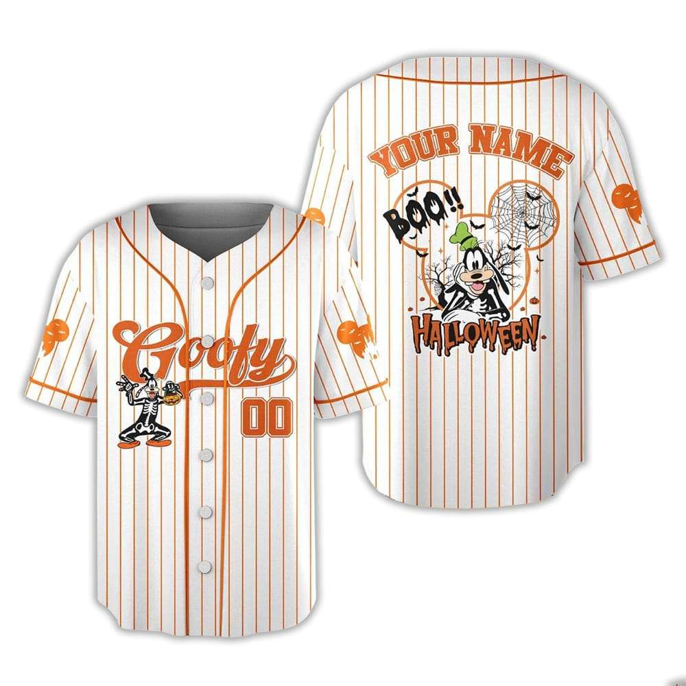 Personalized Goofy Boo Halloween Baseball Jersey Personalized Goofy Boo Halloween Baseball Jersey