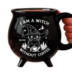 Personalized I Am A Witch Without Coffee Halloween Cauldron Mug