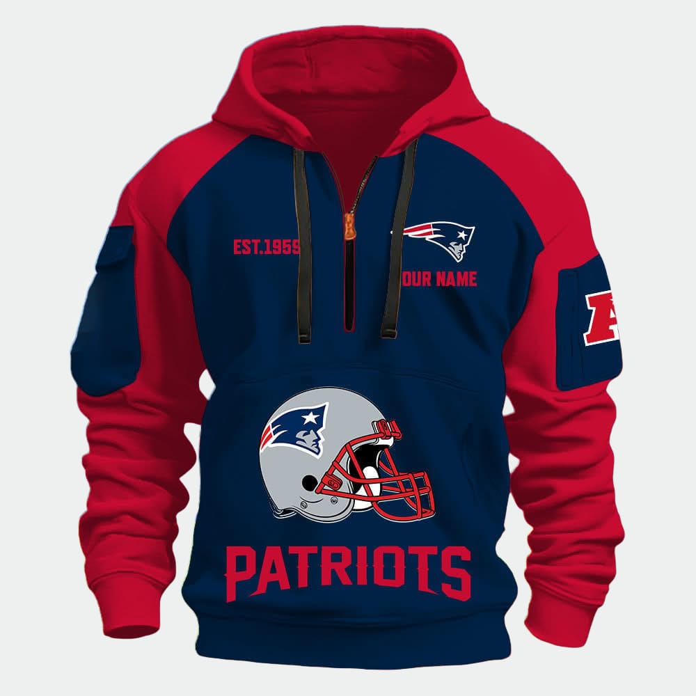 Personalized Patriots Est 1959 Quarter Zip Hoodie Personalized Patriots Est 1959 Quarter Zip Hoodie